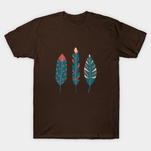 teal feathers T-Shirt